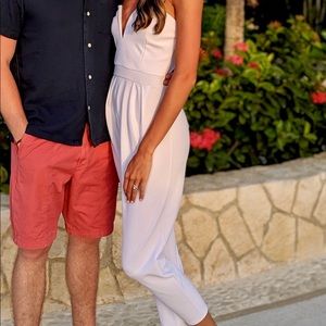 Charlotte Russe white v-wired jumpsuit